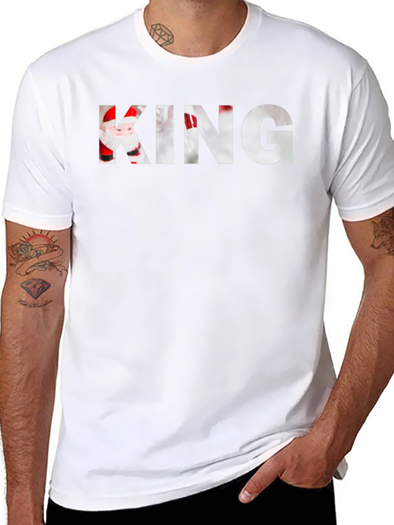 Christmas King Graphic Tee - Holiday Apparel
