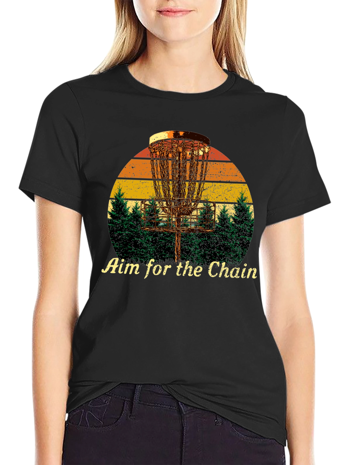 Aim for the Chain Disc Golf Graphic Tee