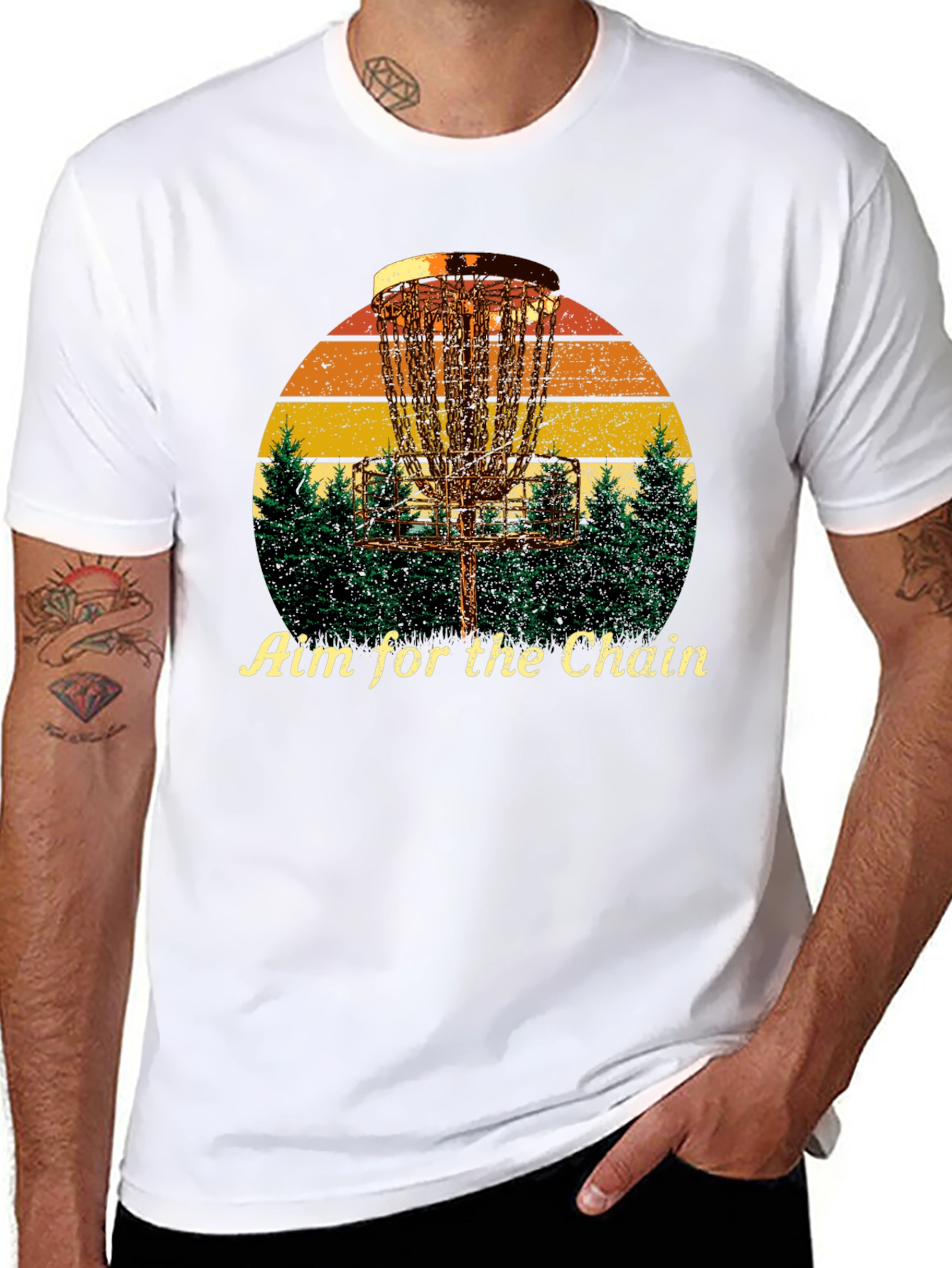 Aim for the Chain Disc Golf Graphic Tee