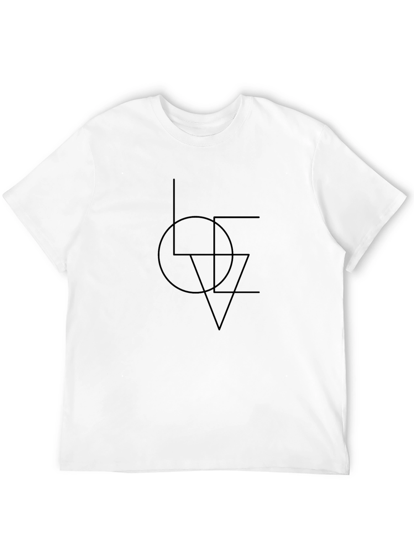 Modern Graphic Tee - Geometric LOVE Design
