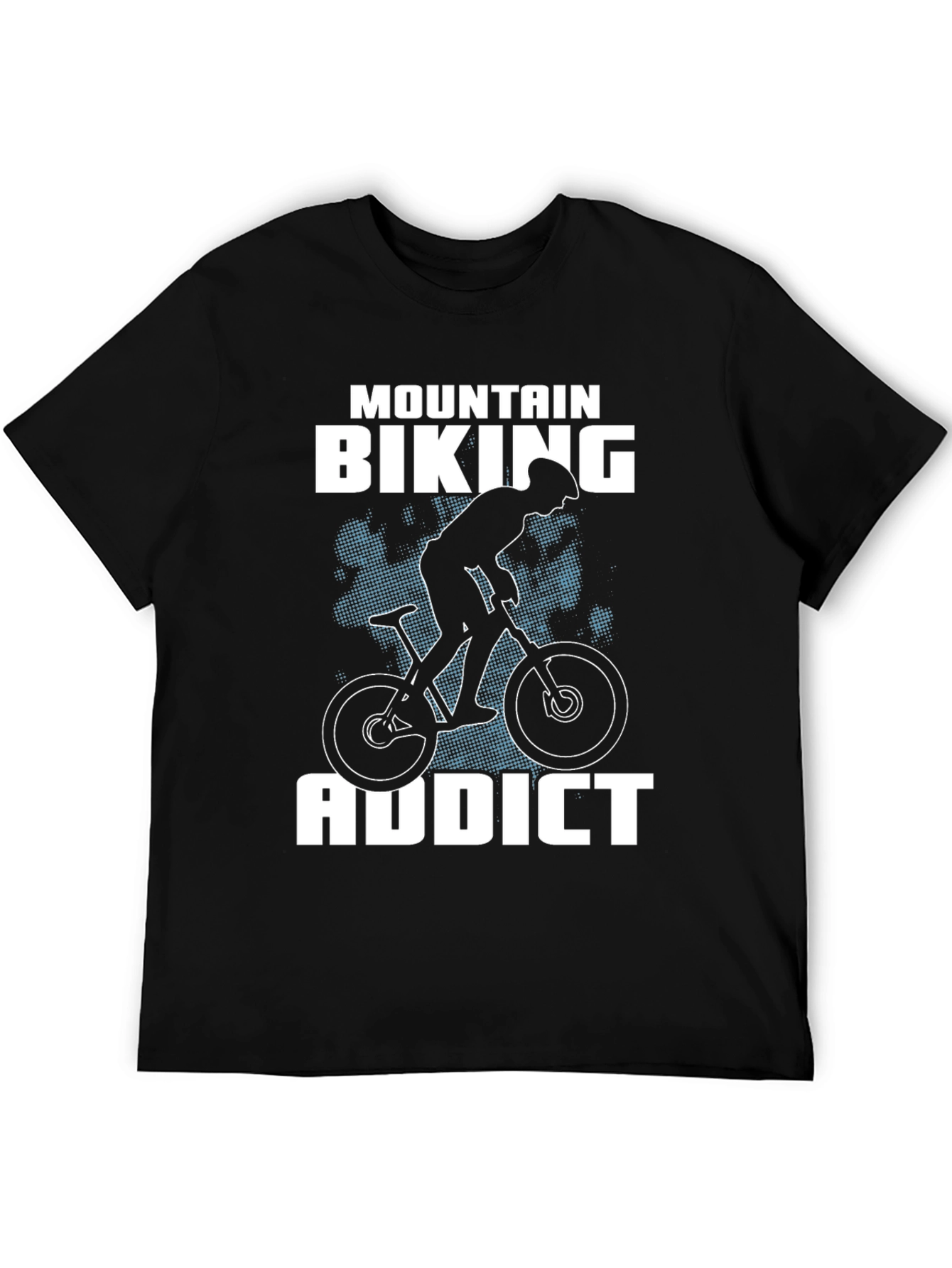 Mountain Biking Addict T-Shirt - Black