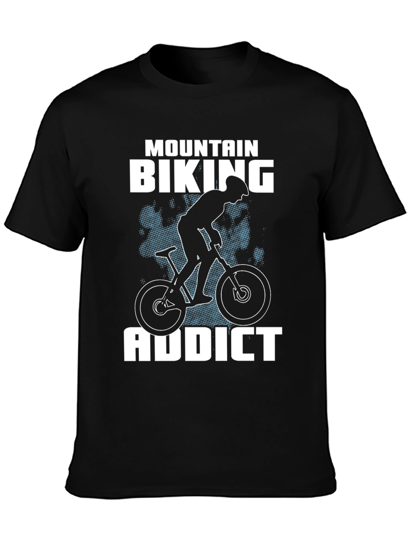Mountain Biking Addict T-Shirt - Black