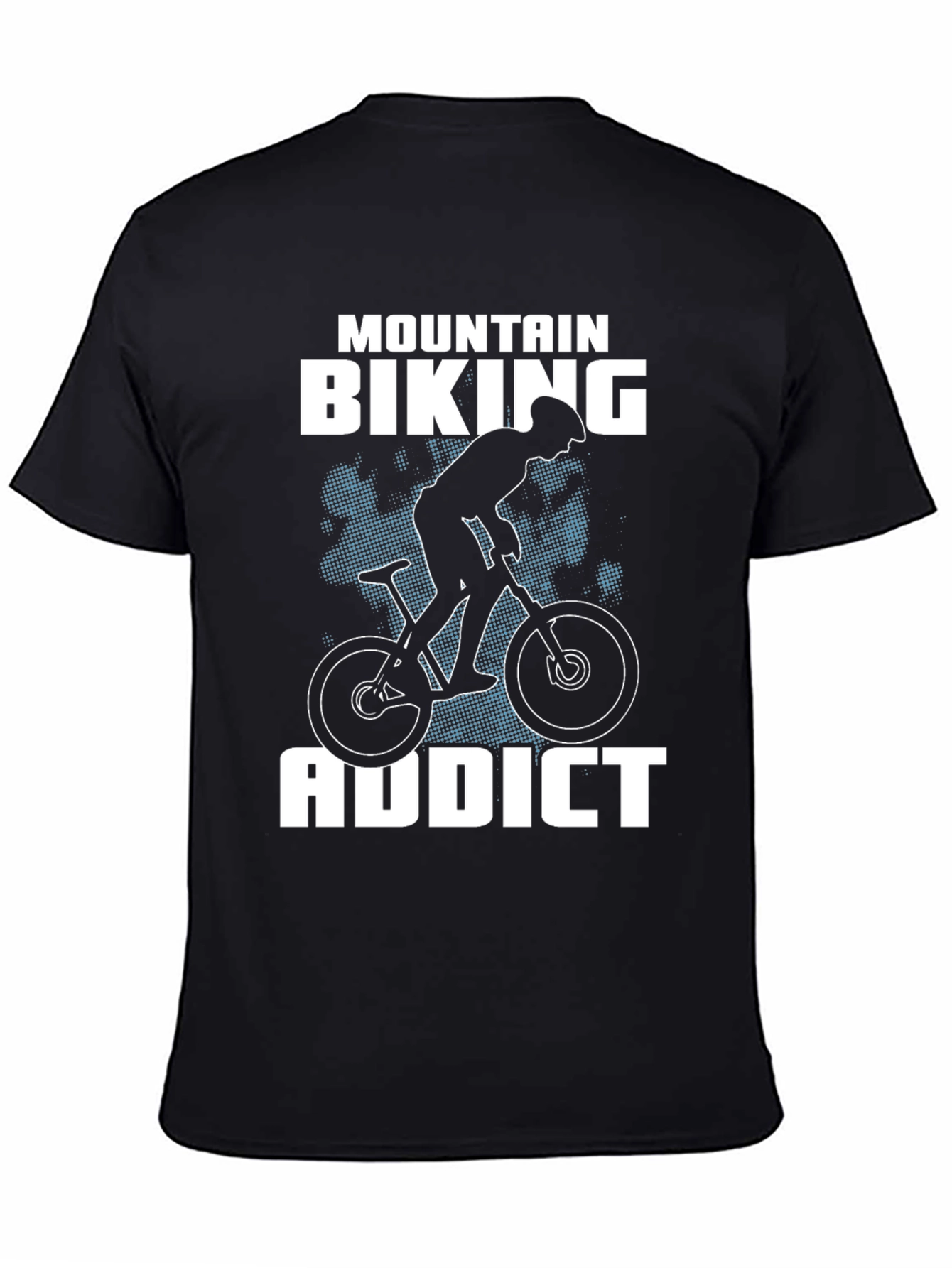 Mountain Biking Addict T-Shirt - Black