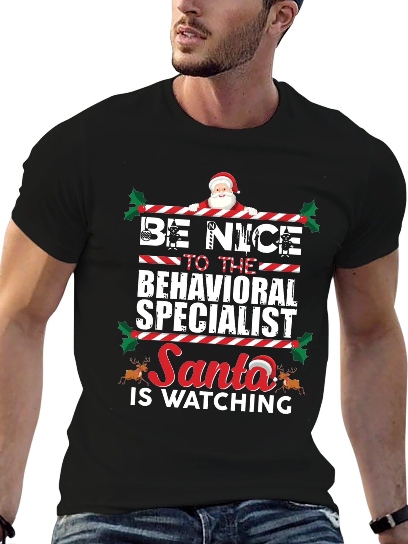 Behavioral Specialist Santa Christmas T-Shirt