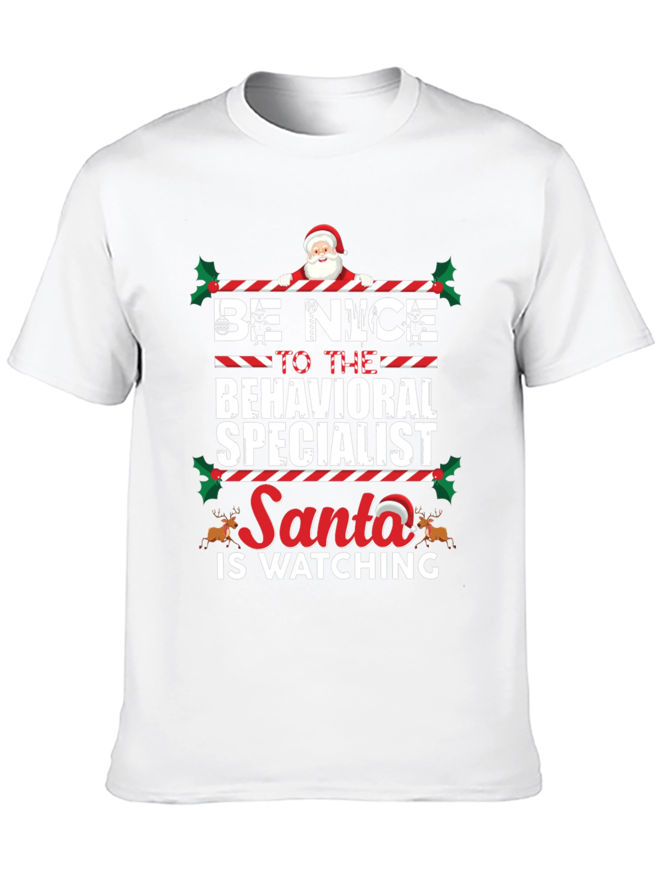 Behavioral Specialist Santa Christmas T-Shirt