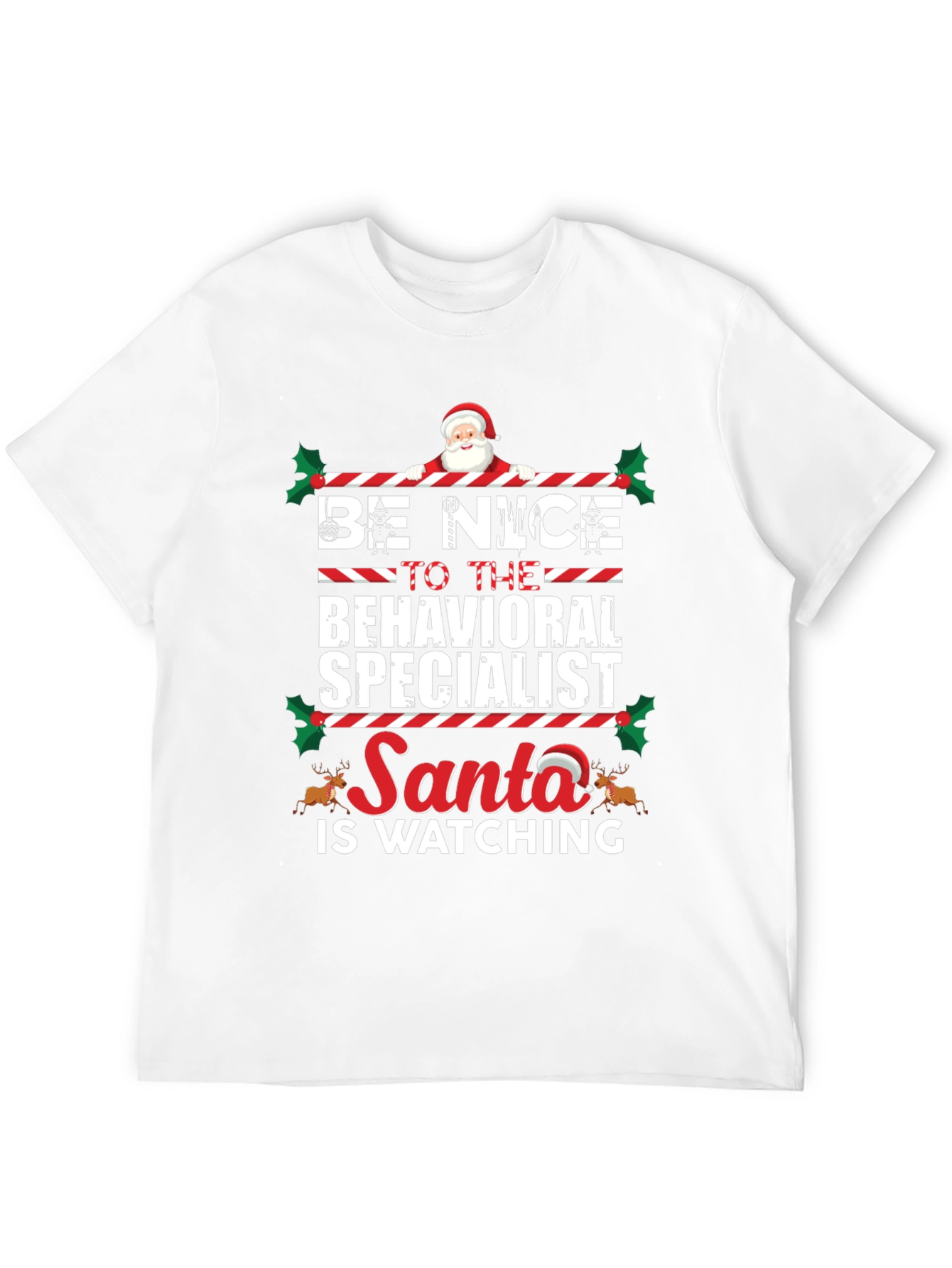 Behavioral Specialist Santa Christmas T-Shirt