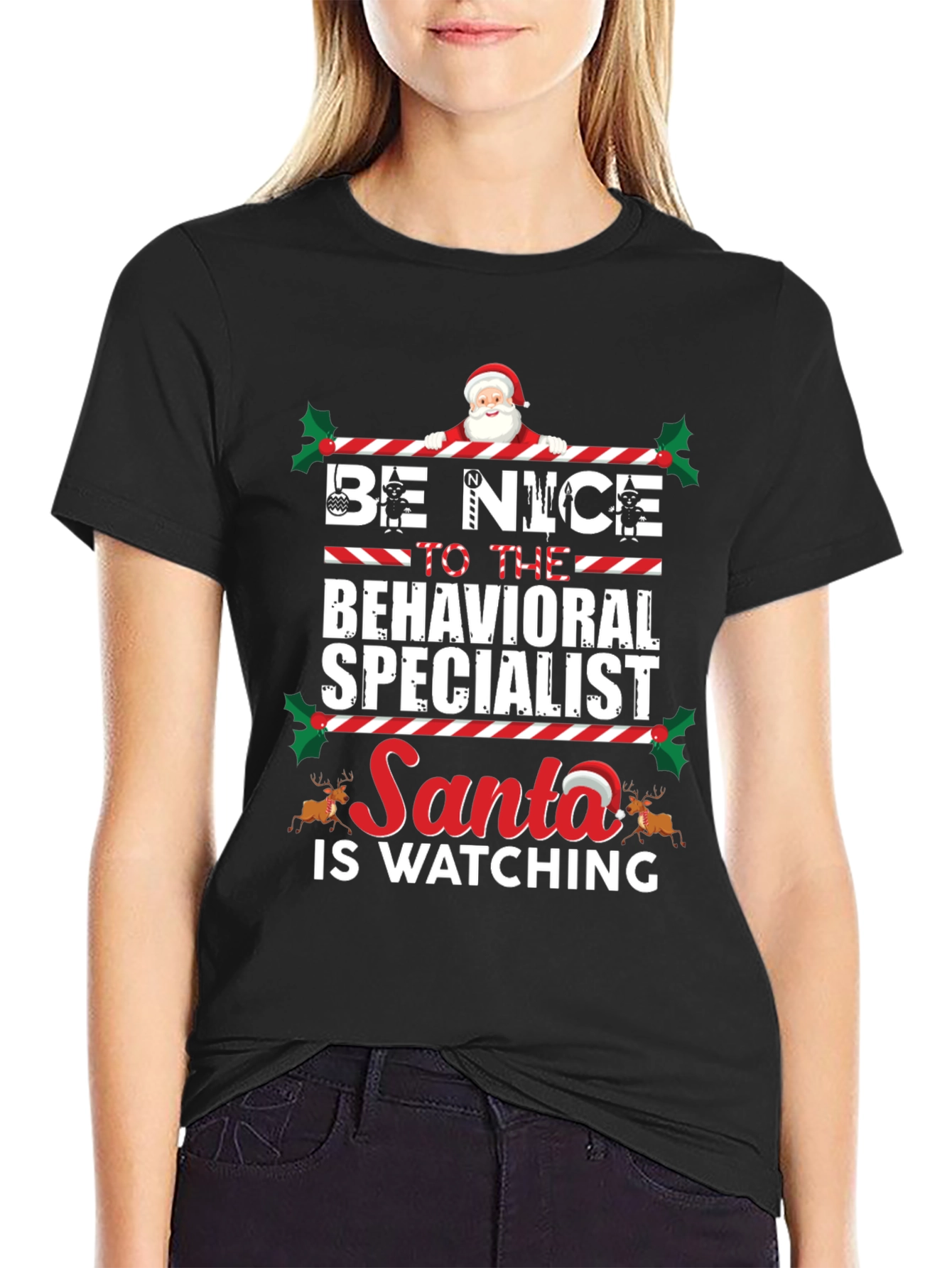 Behavioral Specialist Santa Christmas T-Shirt