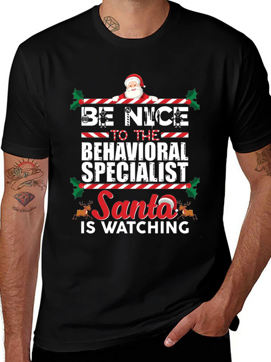 Behavioral Specialist Santa Christmas T-Shirt