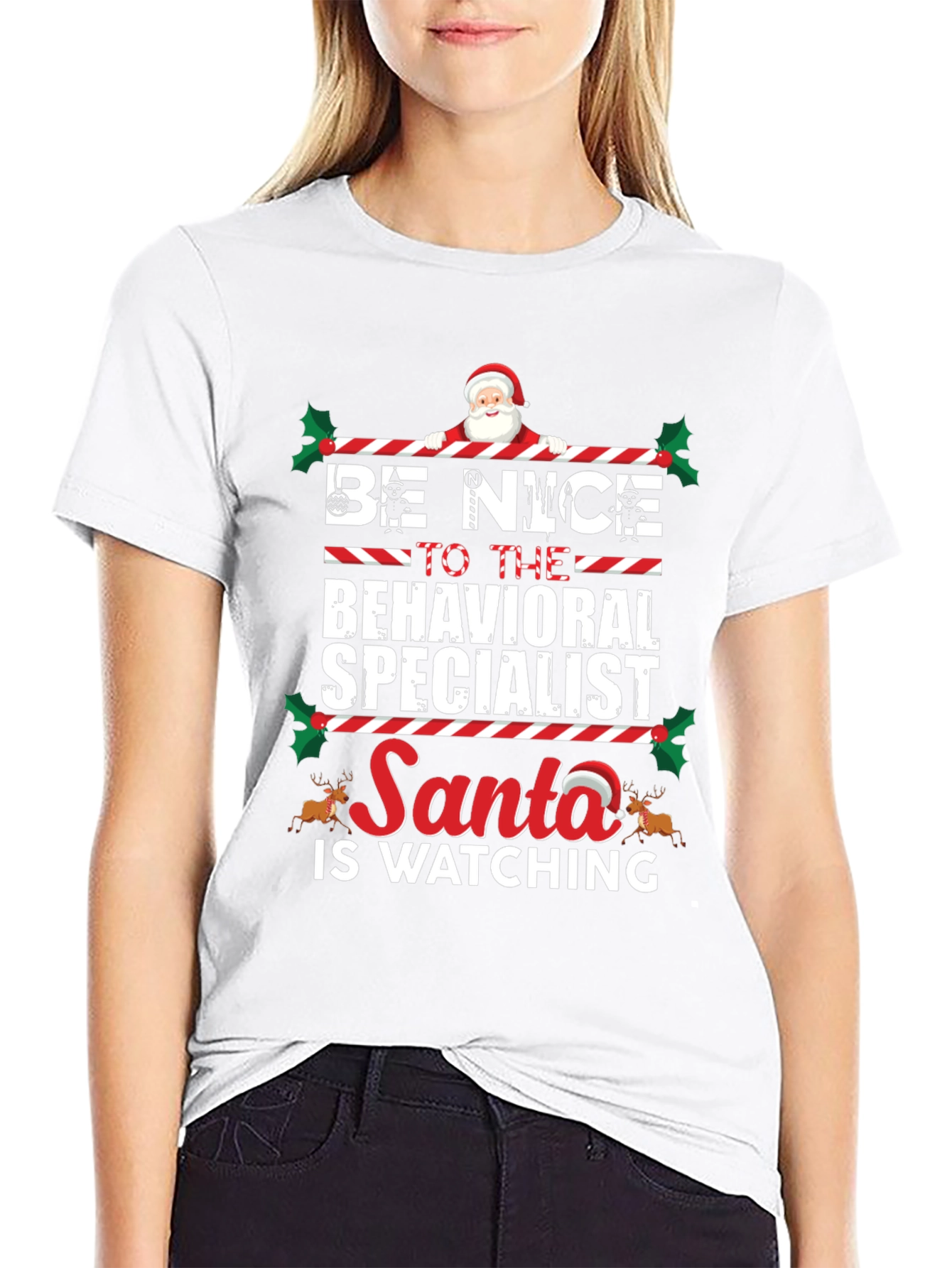 Behavioral Specialist Santa Christmas T-Shirt