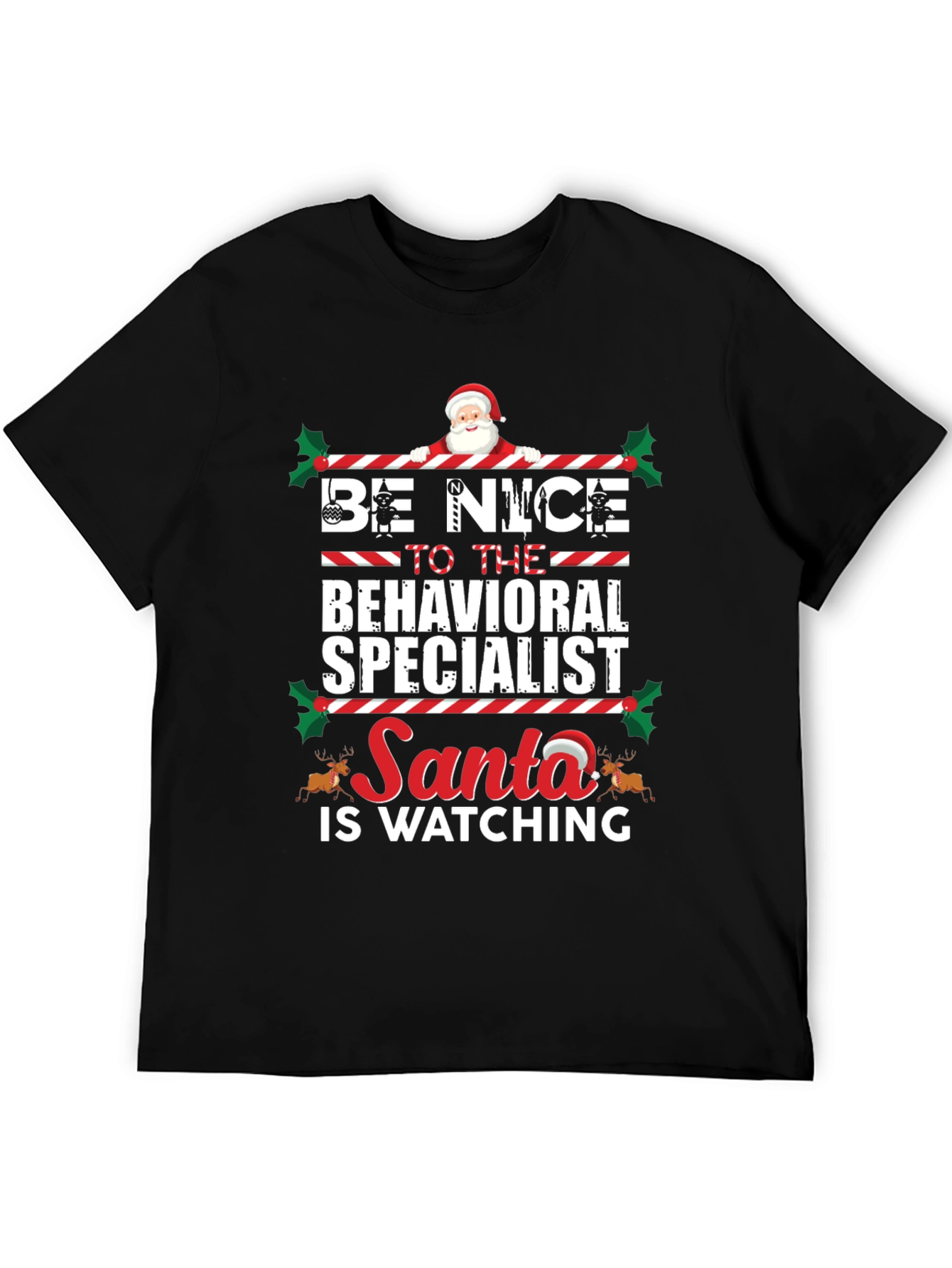 Behavioral Specialist Santa Christmas T-Shirt