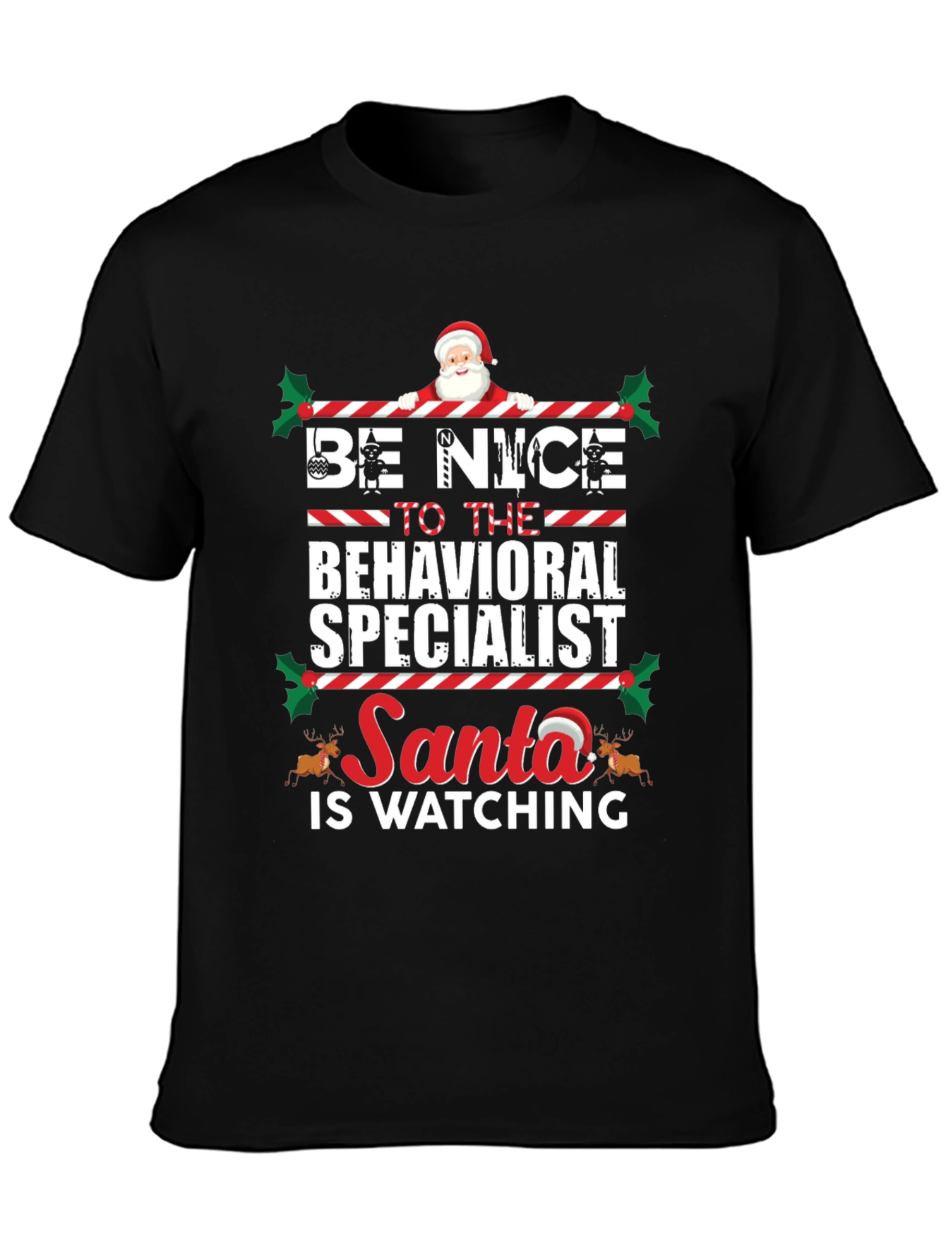 Behavioral Specialist Santa Christmas T-Shirt