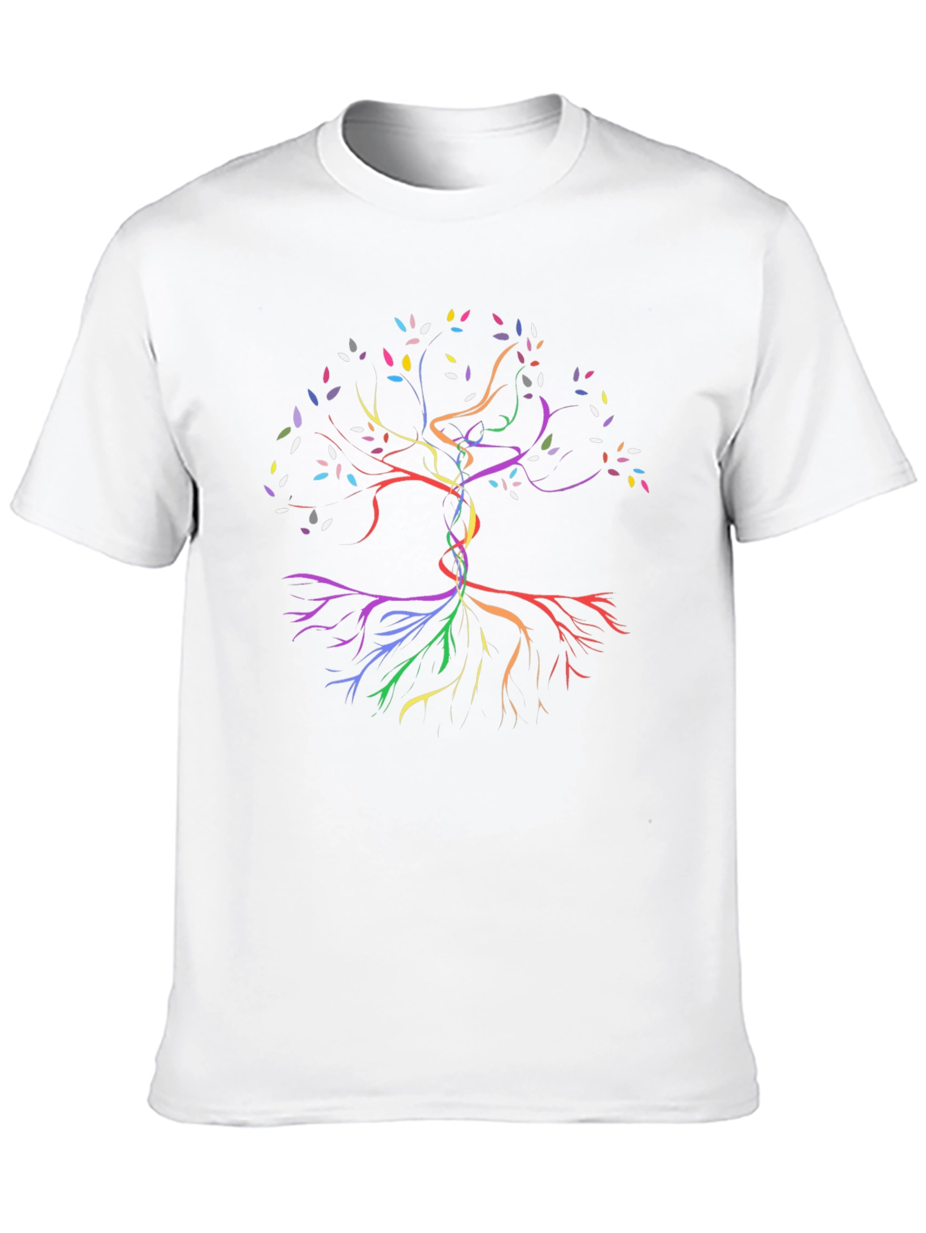 Rainbow Tree of Life Graphic Tee - Black