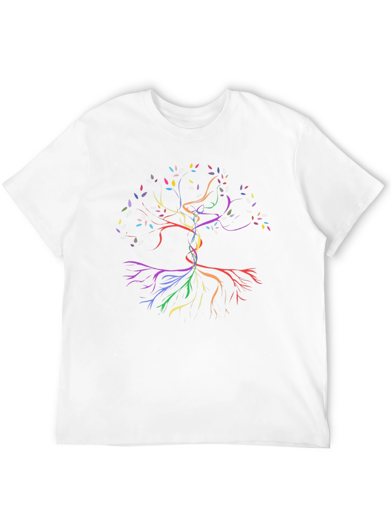 Rainbow Tree of Life Graphic Tee - Black