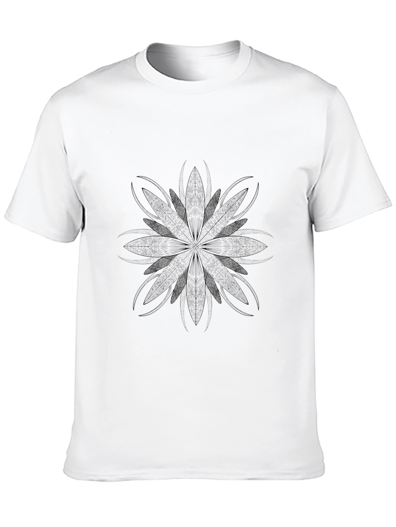 Black Floral Mandala Graphic Tee