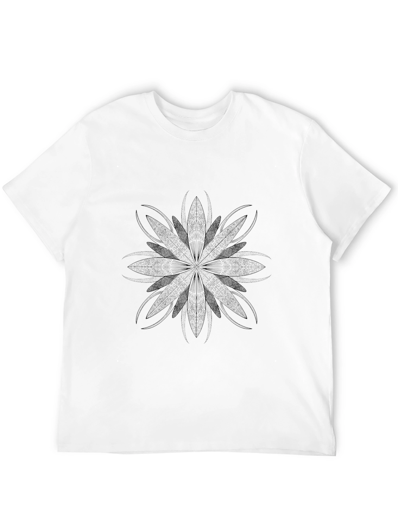 Black Floral Mandala Graphic Tee