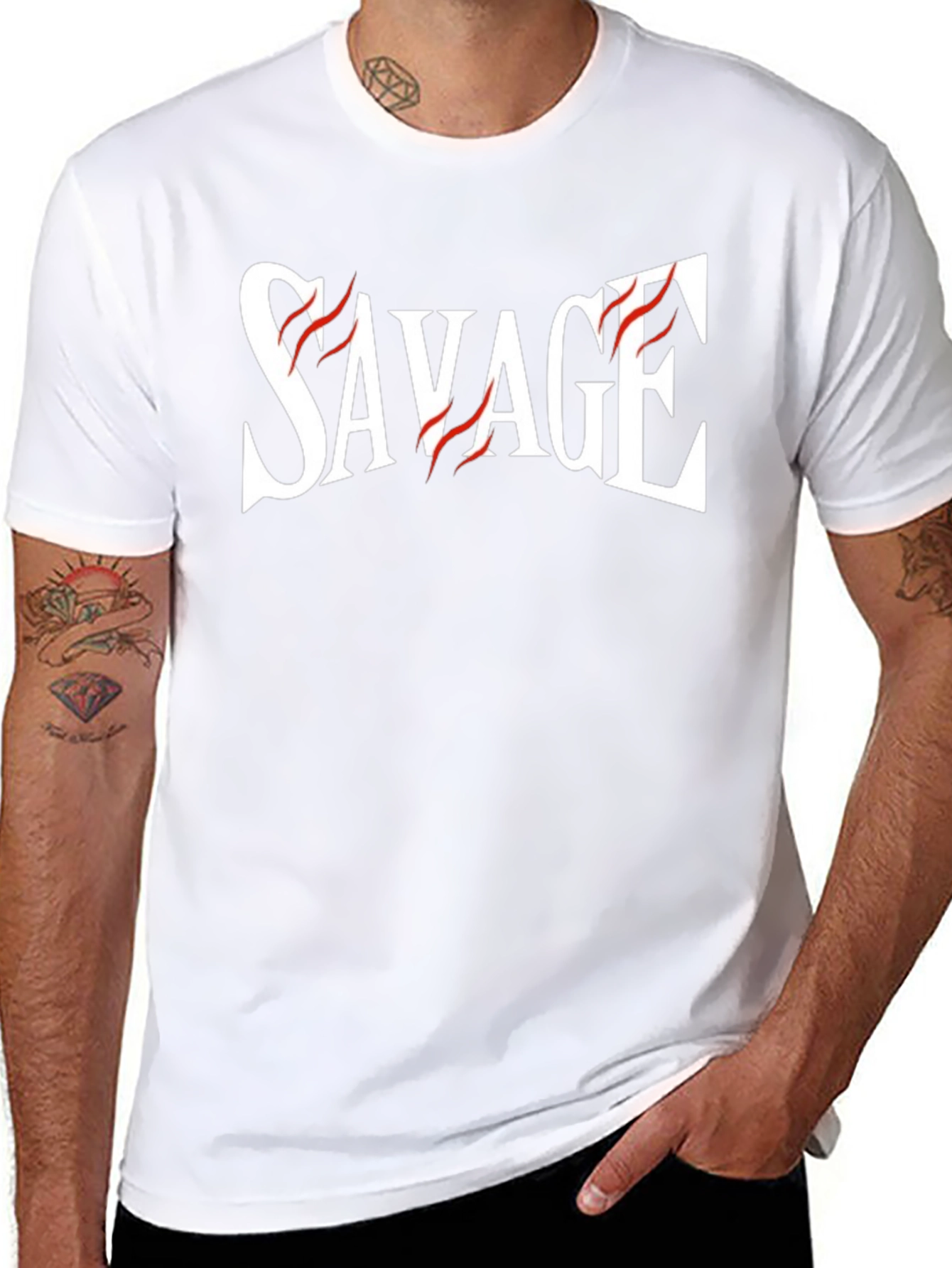 Savage Graphic Print Black T-Shirt