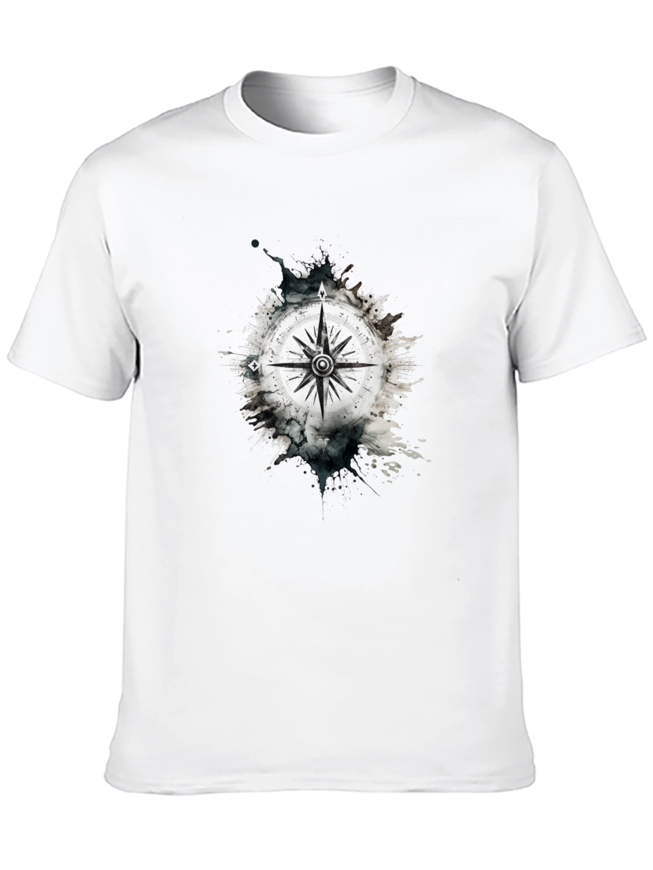 Compass Graphic Tee - Black Cotton Blend