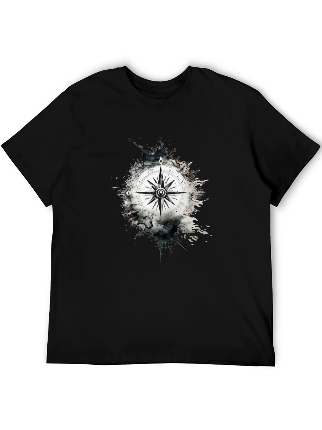 Compass Graphic Tee - Black Cotton Blend