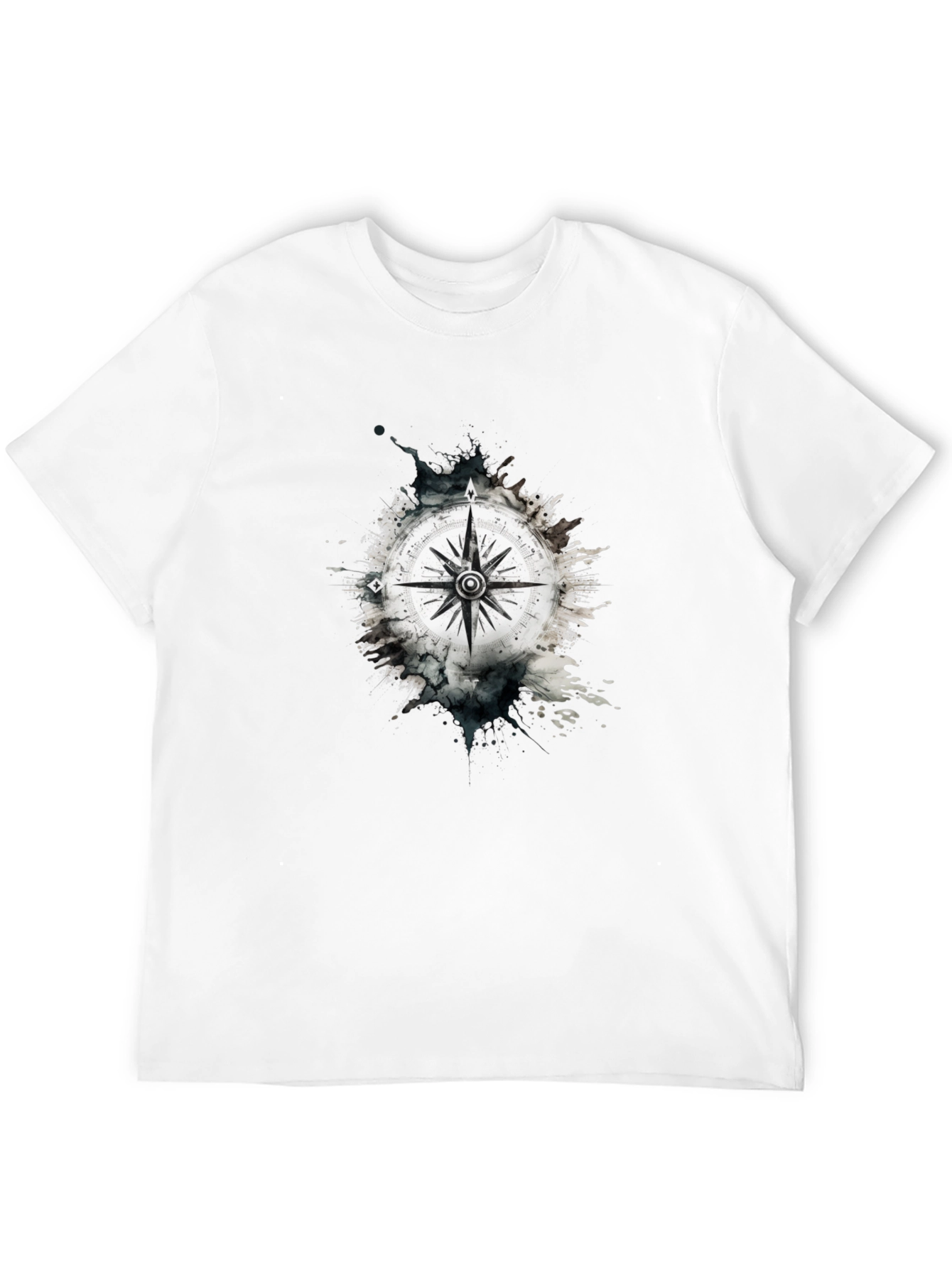 Compass Graphic Tee - Black Cotton Blend