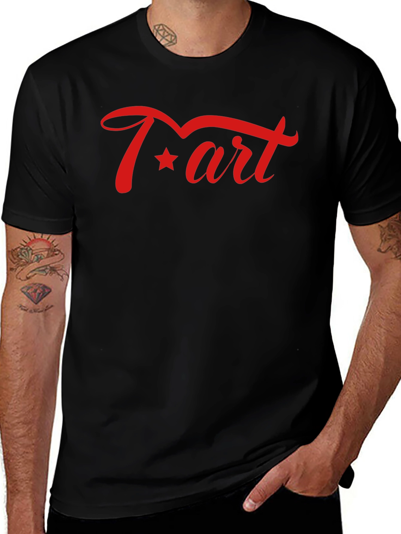 Red T-art Graphic Tee - Soft Cotton Blend