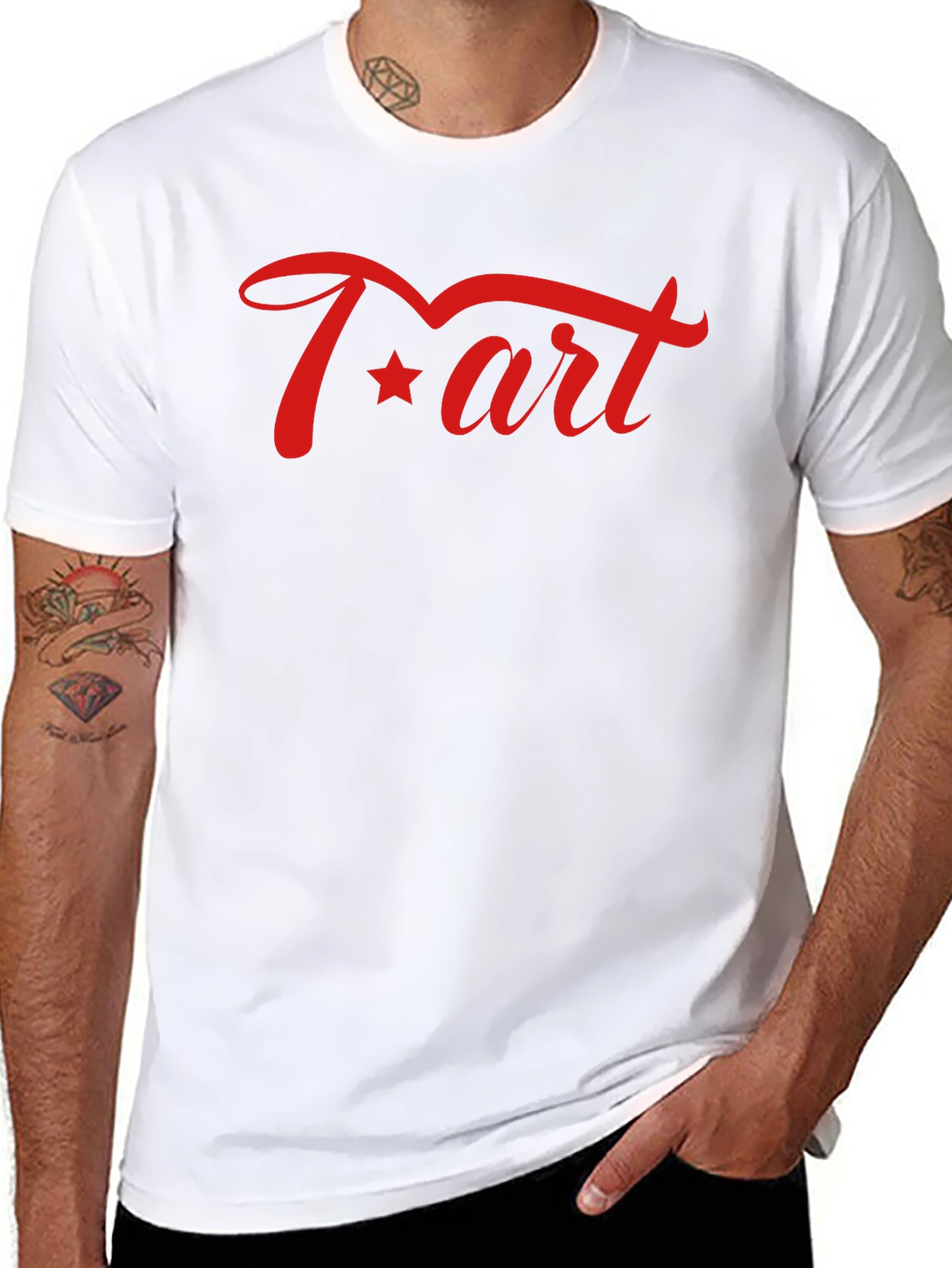 Red T-art Graphic Tee - Soft Cotton Blend