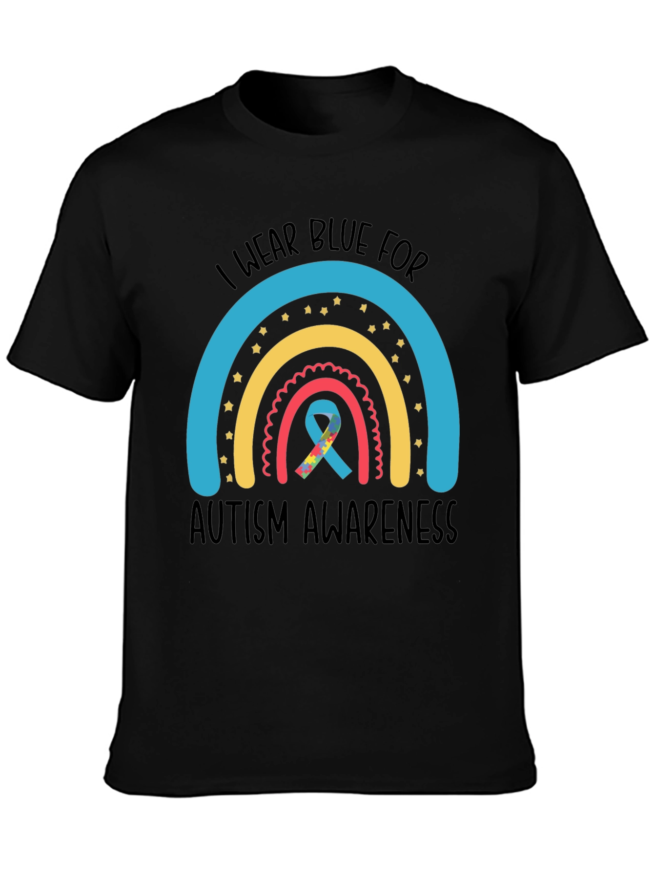 Autism Awareness Rainbow Graphic Tee
