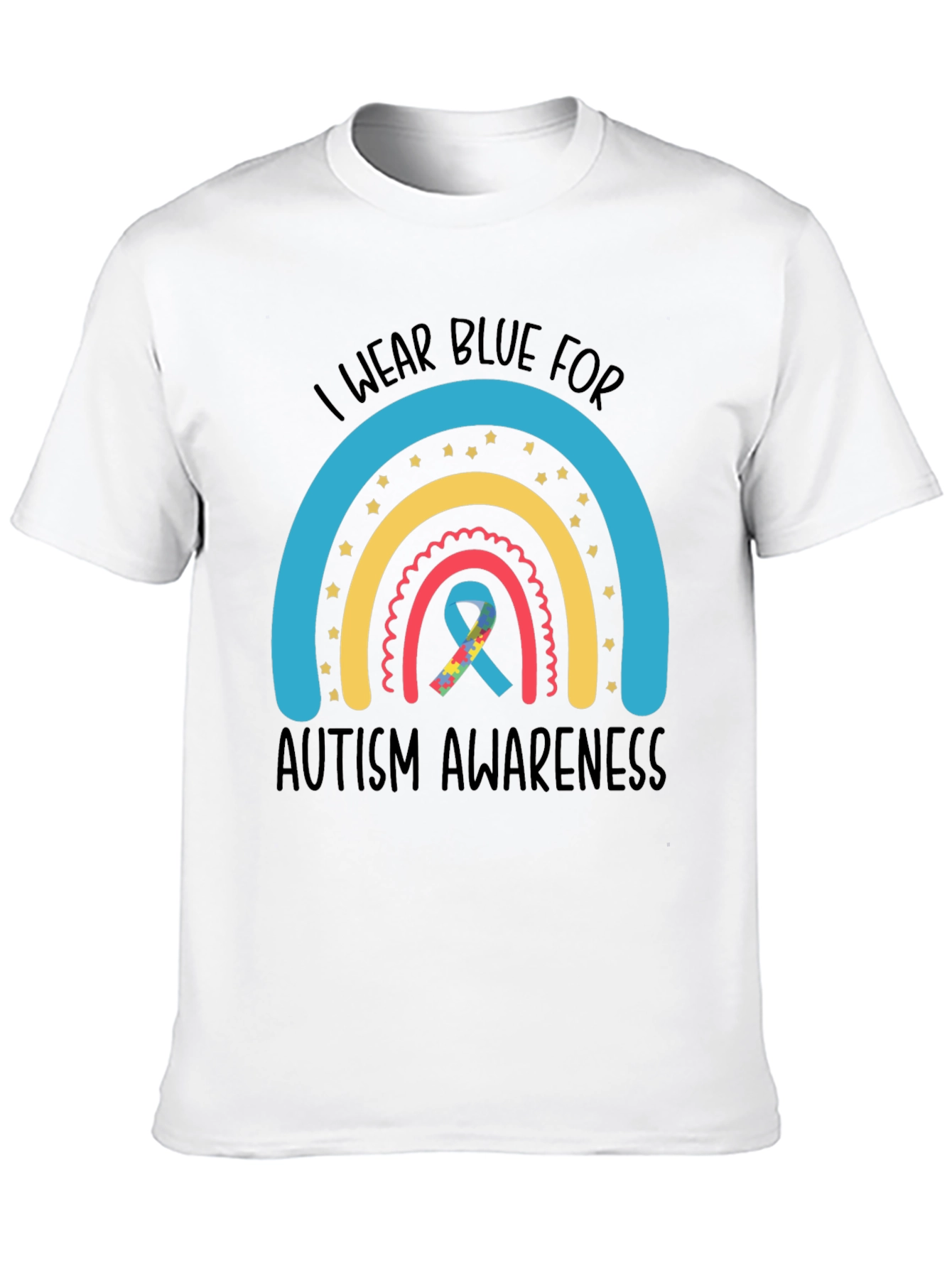 Autism Awareness Rainbow Graphic Tee