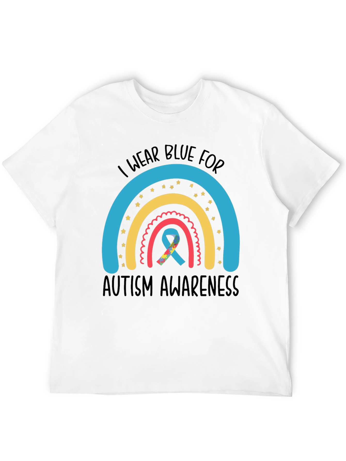 Autism Awareness Rainbow Graphic Tee