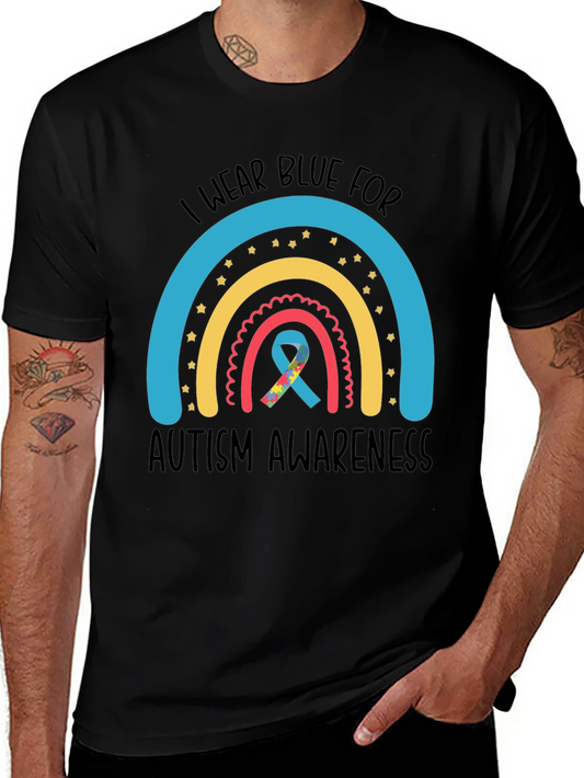 Autism Awareness Rainbow Graphic Tee