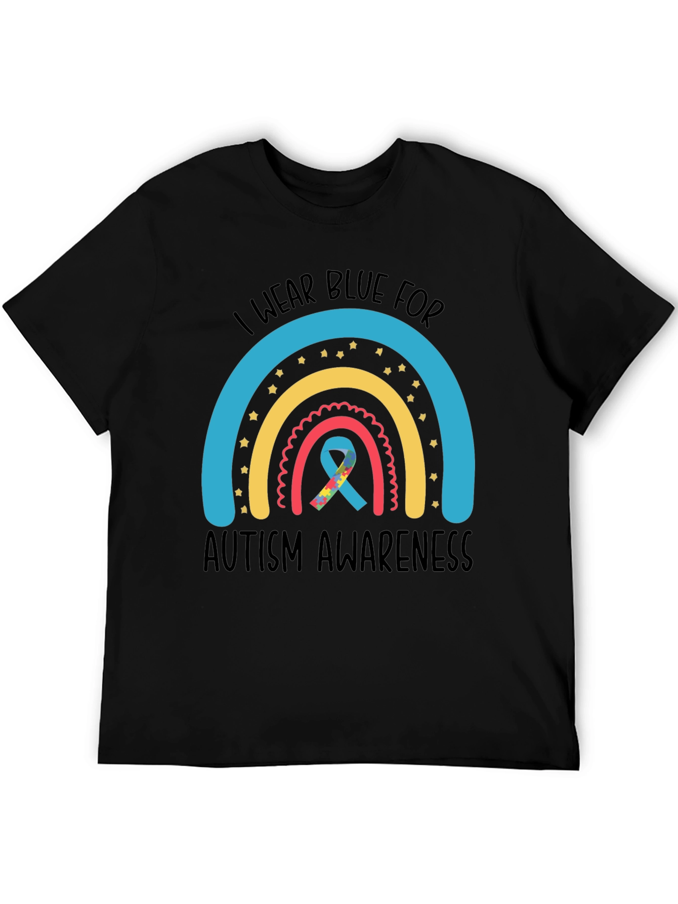 Autism Awareness Rainbow Graphic Tee