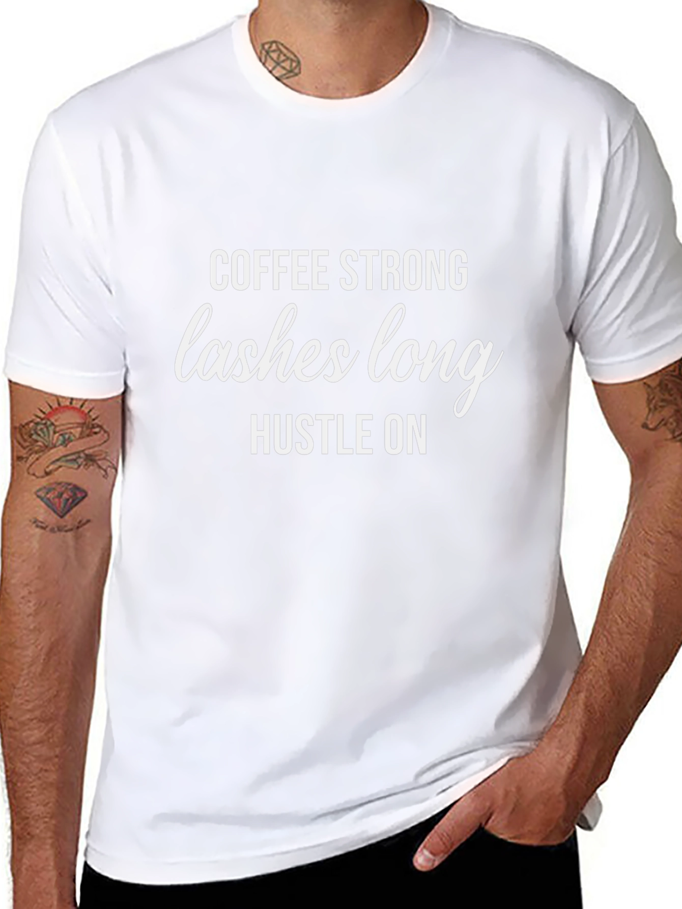 Coffee Strong Lashes Long T-Shirt