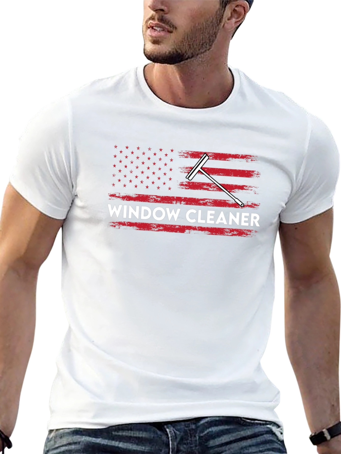 Window Cleaner Patriotic T-Shirt