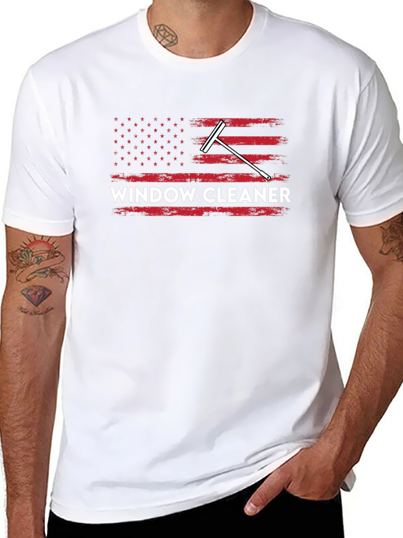 Window Cleaner Patriotic T-Shirt