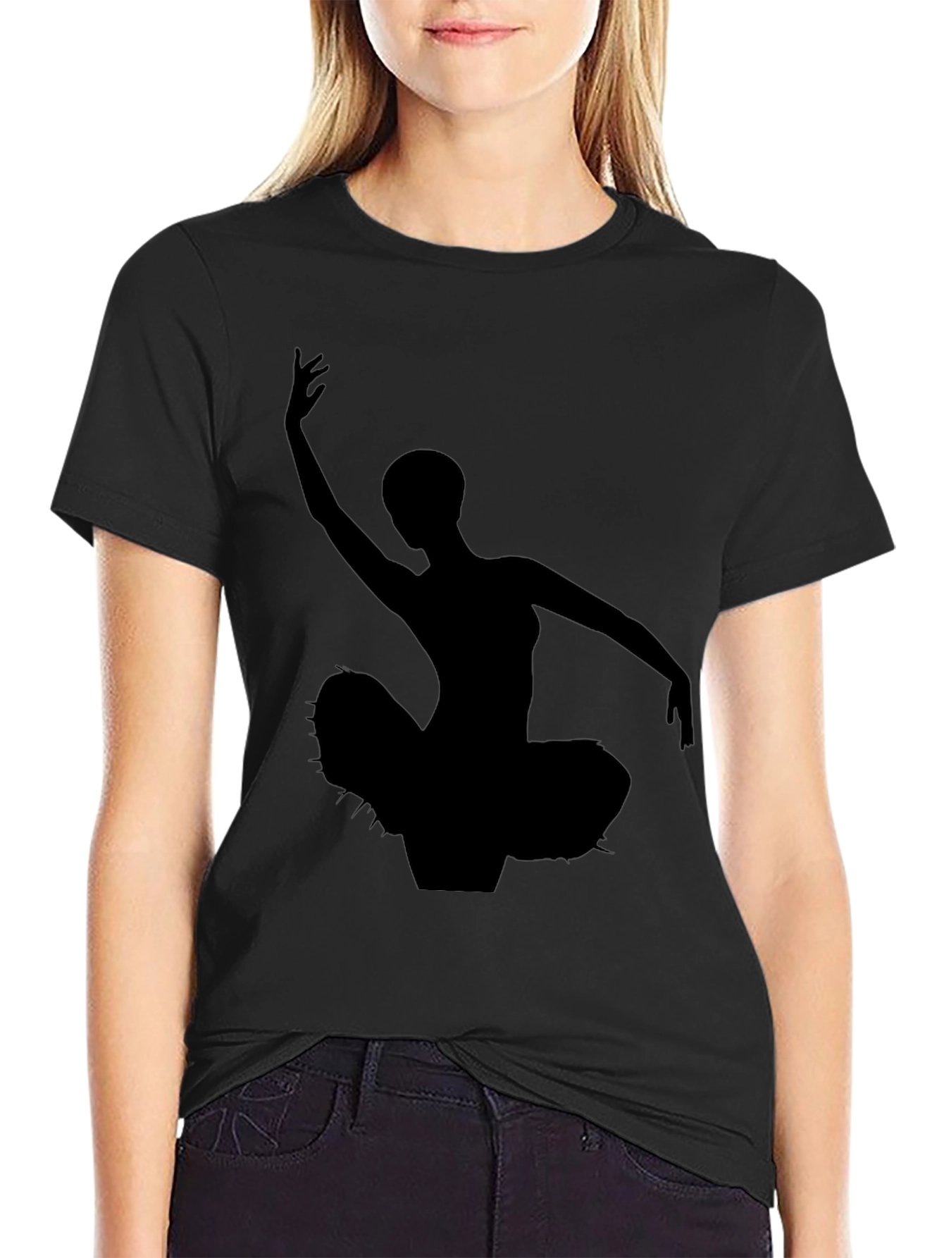 Ballerina Graphic T-Shirt - Black