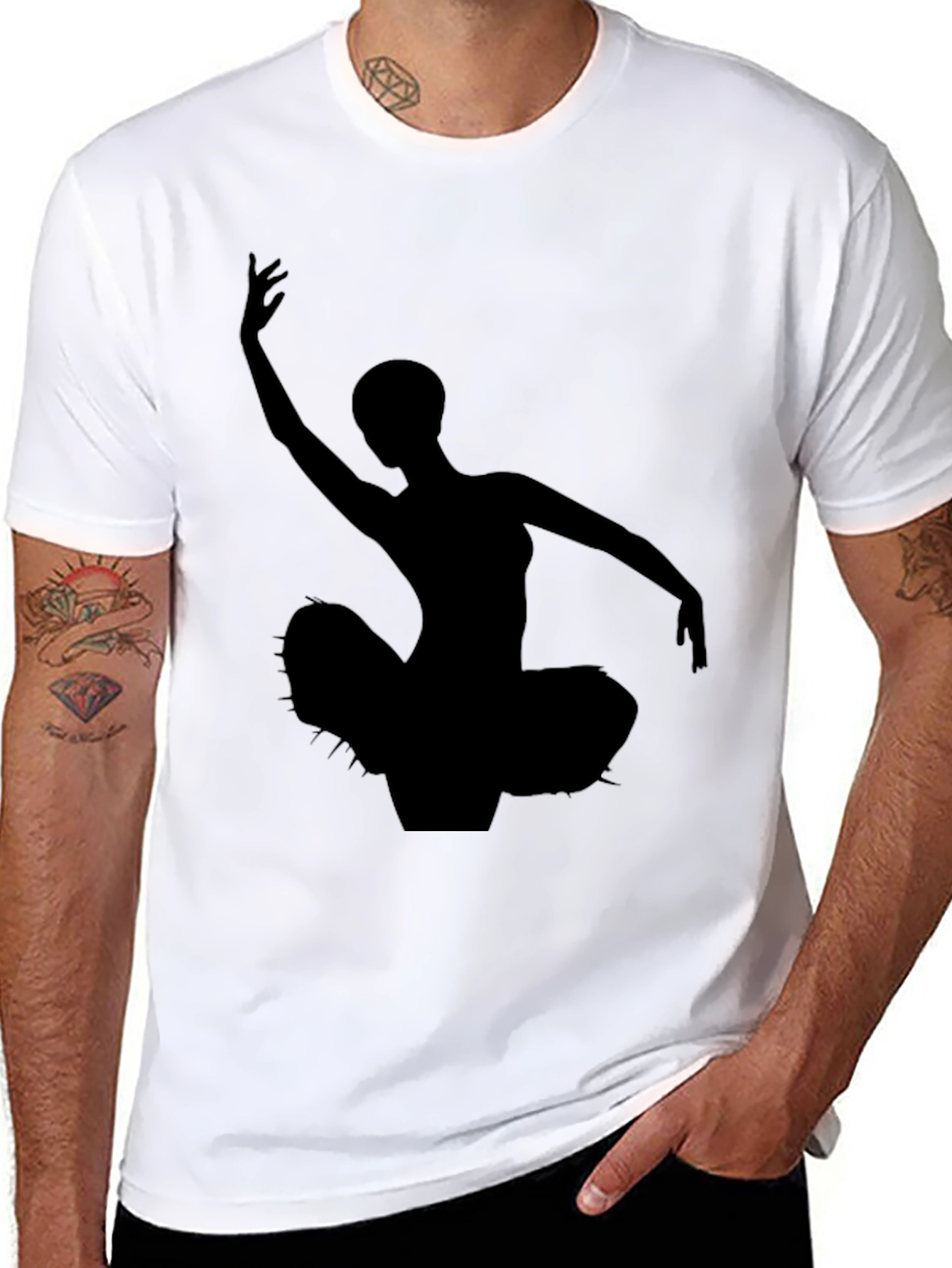Ballerina Graphic T-Shirt - Black