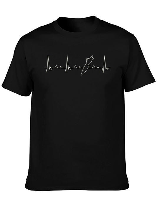 Carrot Heartbeat Graphic Tee - Black Cotton T-Shirt