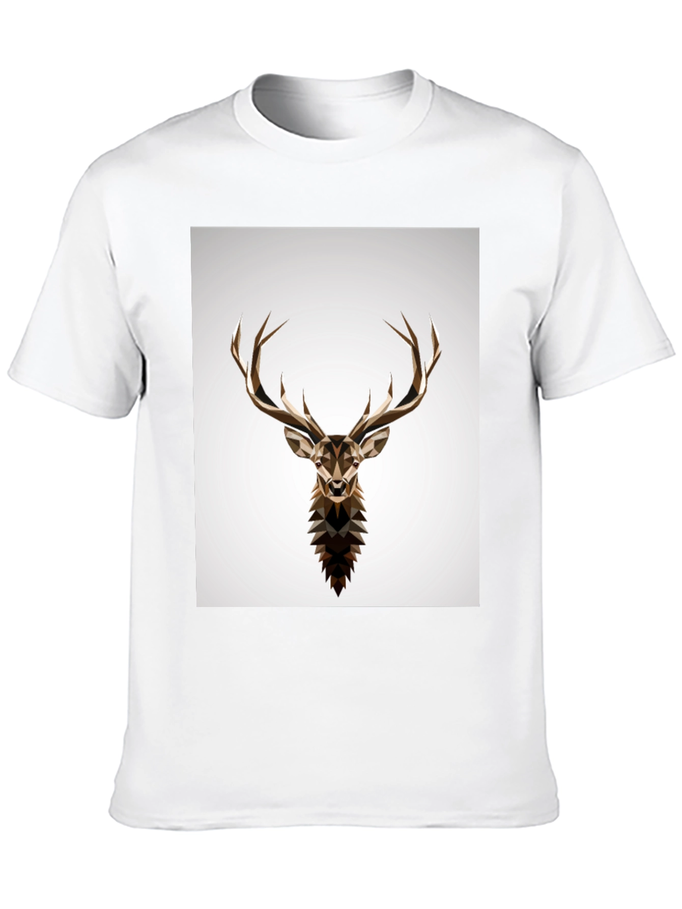 Geometric Deer Head Graphic T-Shirt