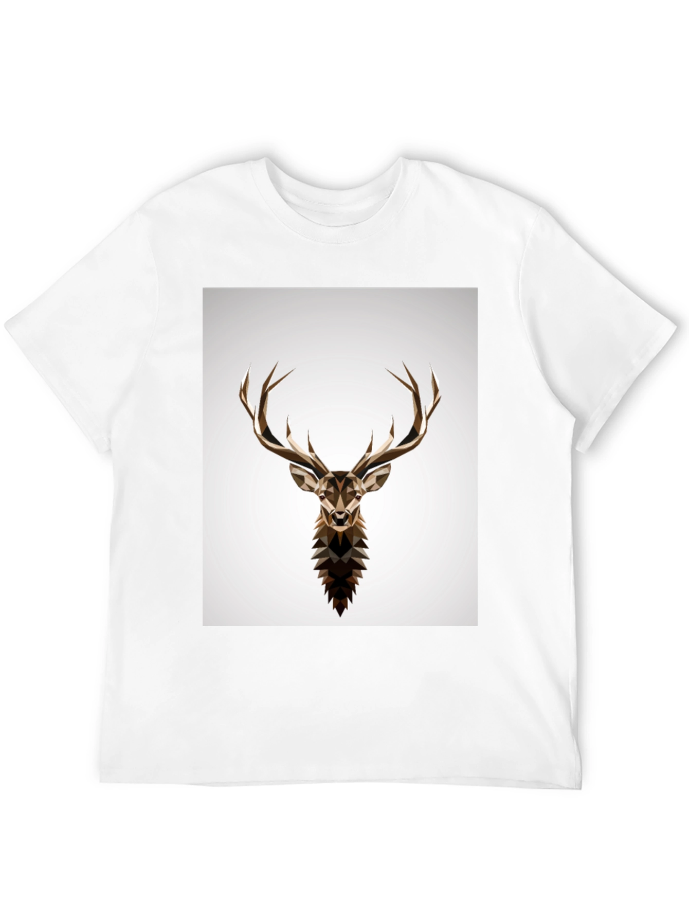 Geometric Deer Head Graphic T-Shirt