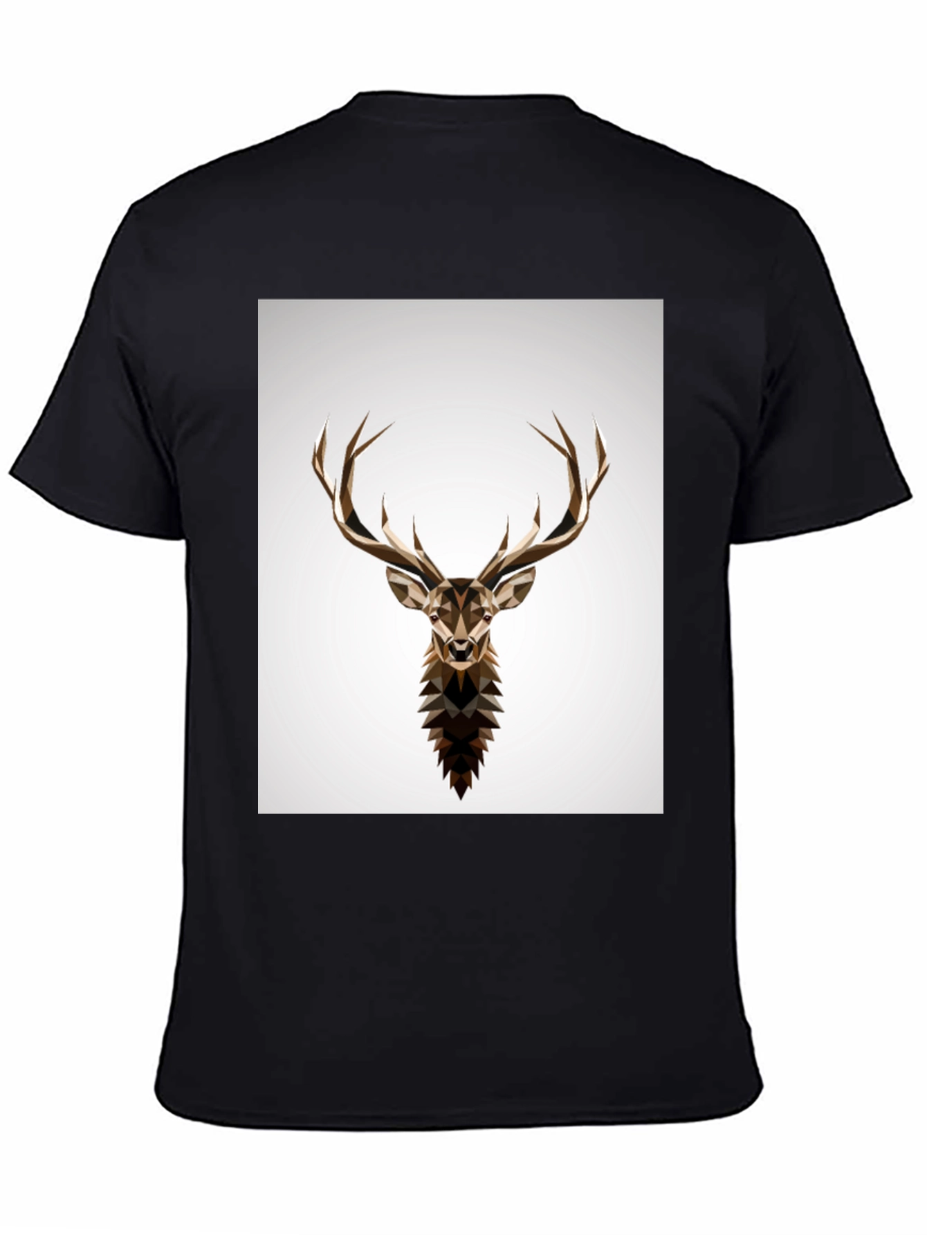 Geometric Deer Head Graphic T-Shirt