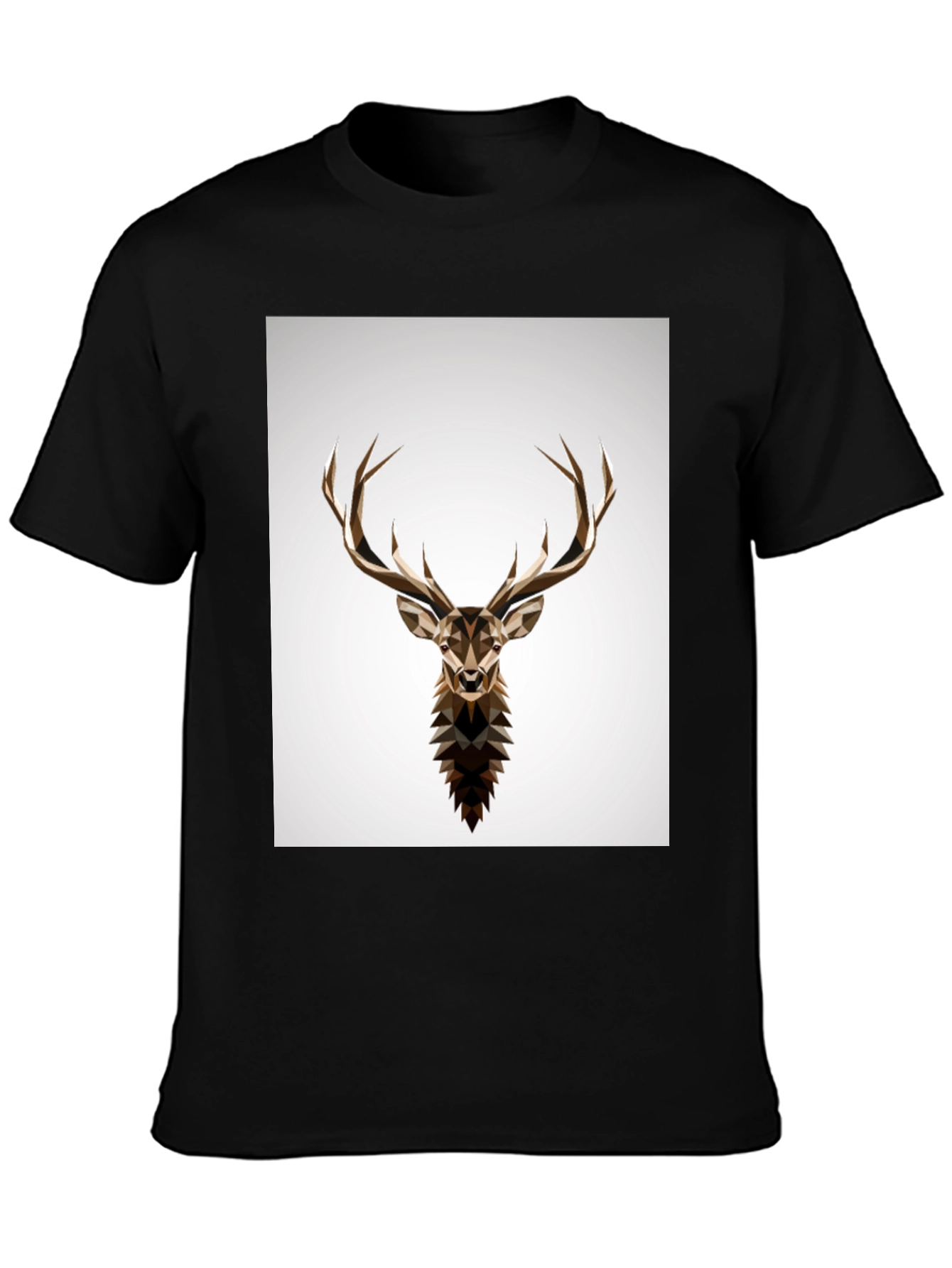 Geometric Deer Head Graphic T-Shirt