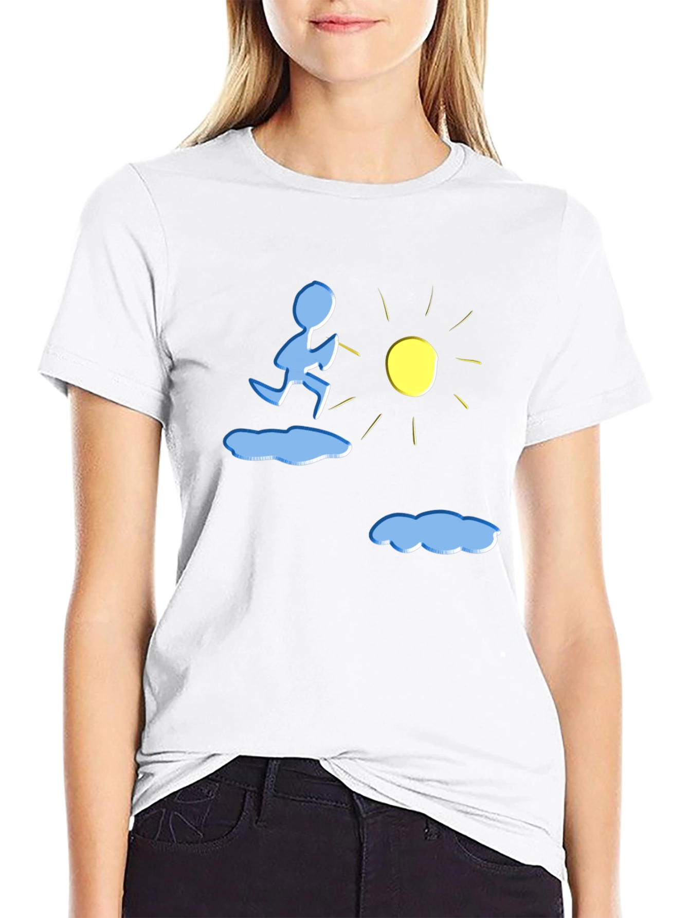 Running to the Sun Black Graphic Tee
