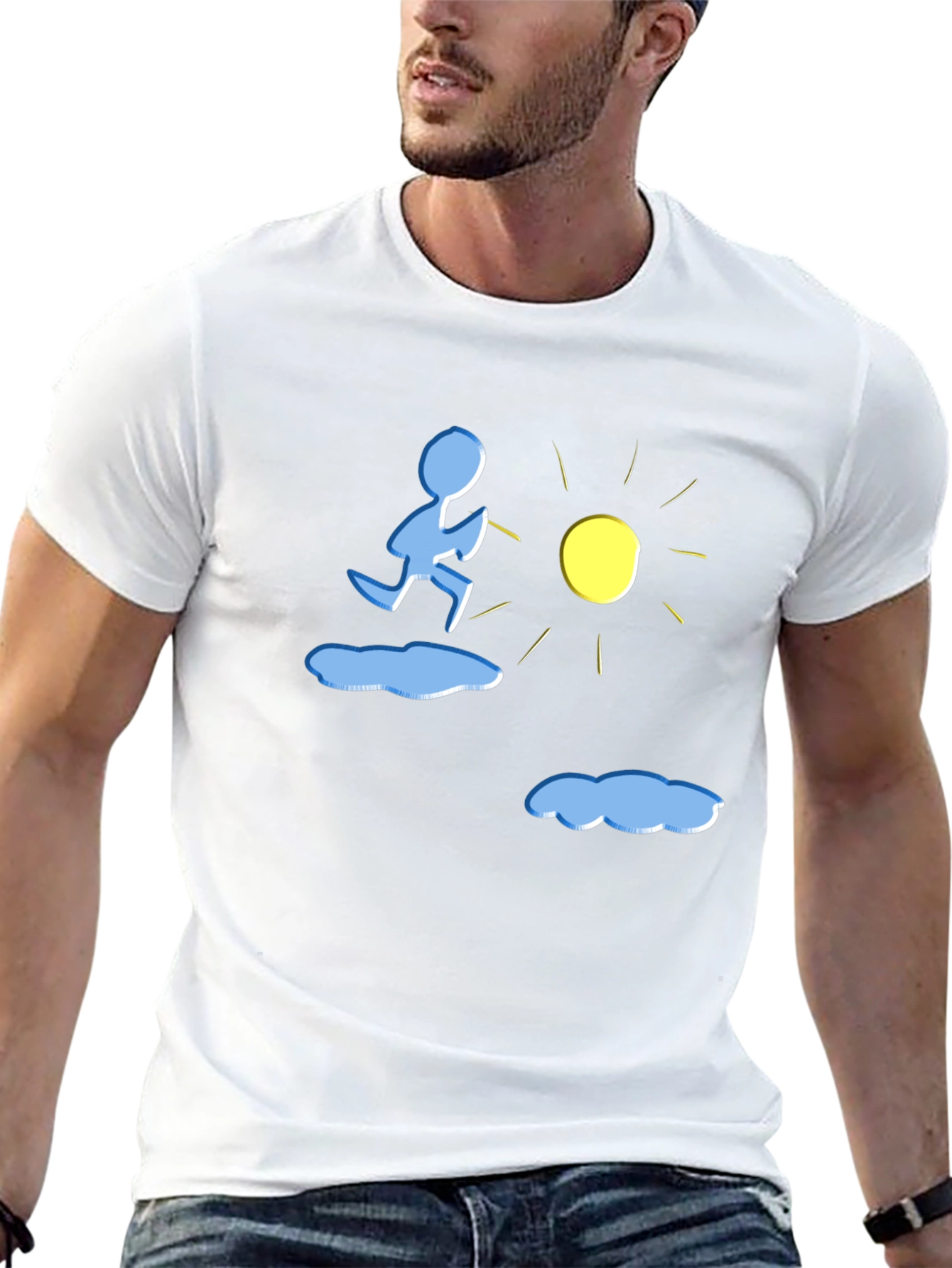 Running to the Sun Black Graphic Tee