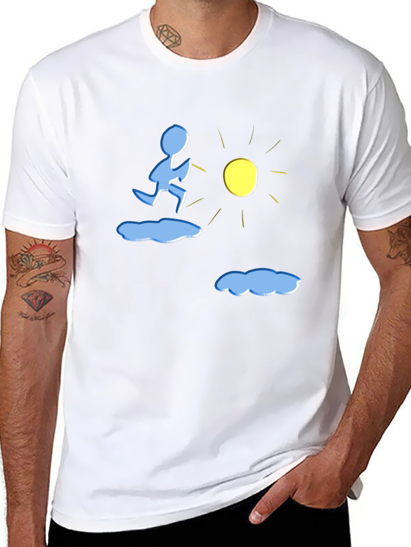 Running to the Sun Black Graphic Tee