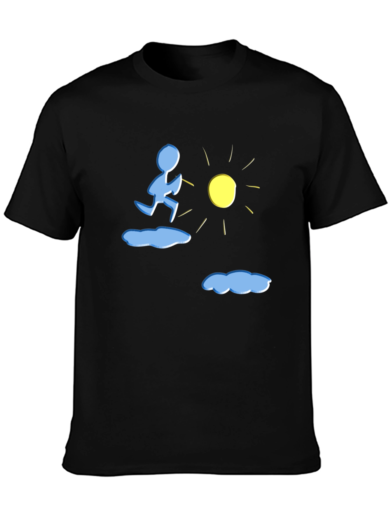 Running to the Sun Black Graphic Tee
