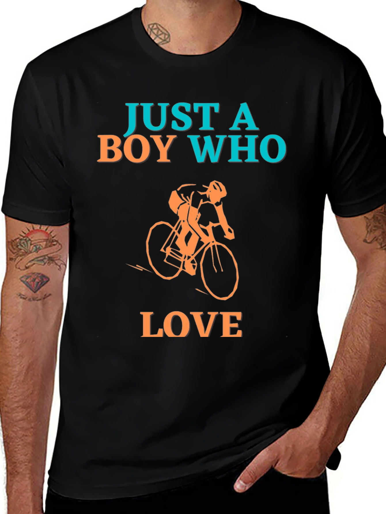 Boy Who Loves Cycling Graphic T-Shirt