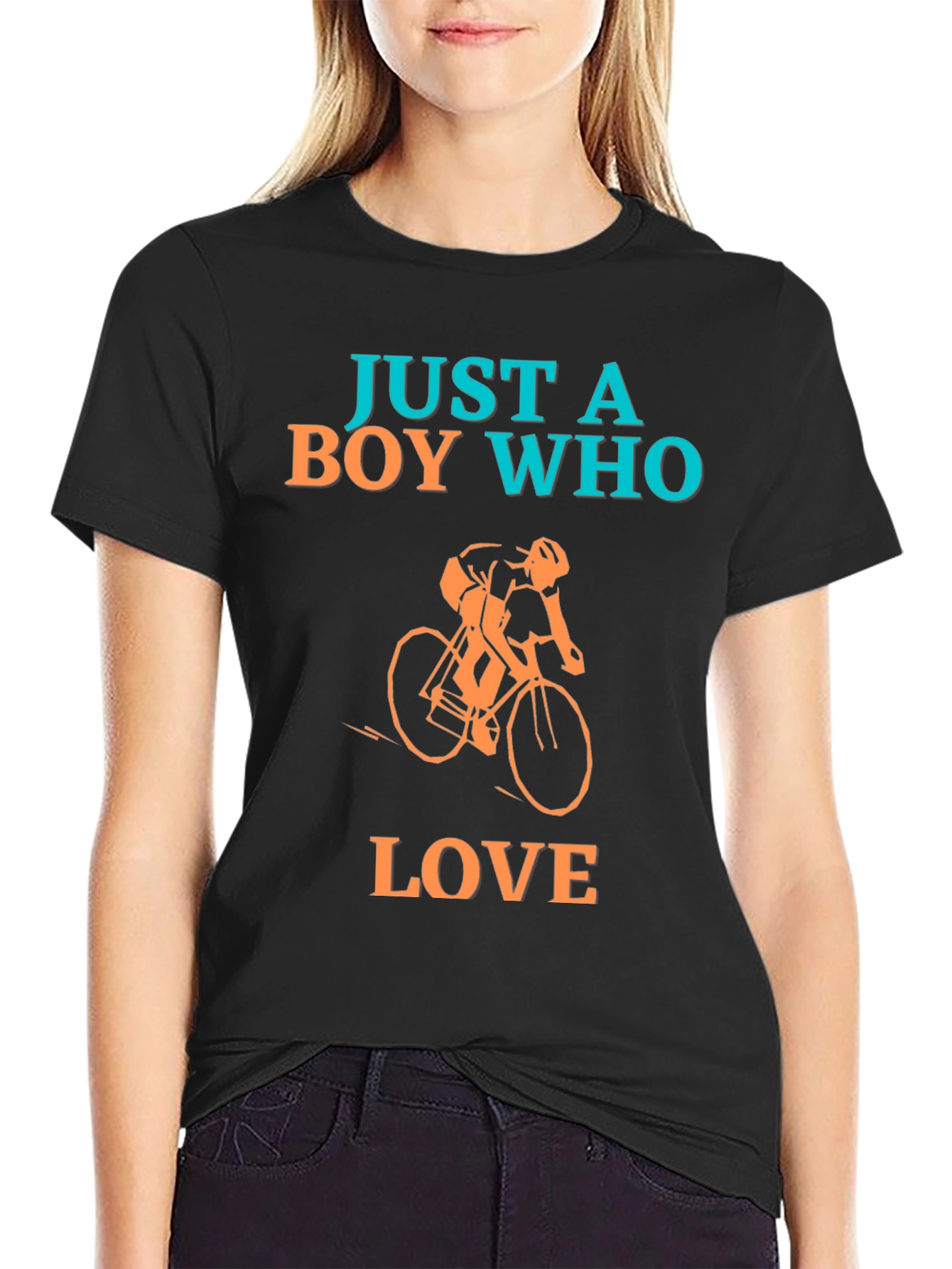 Boy Who Loves Cycling Graphic T-Shirt