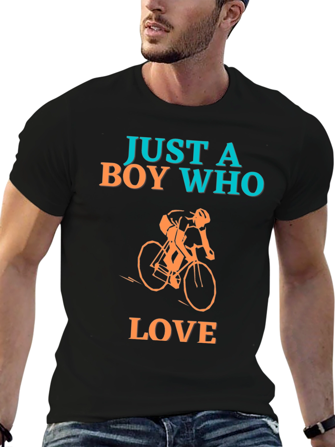 Boy Who Loves Cycling Graphic T-Shirt