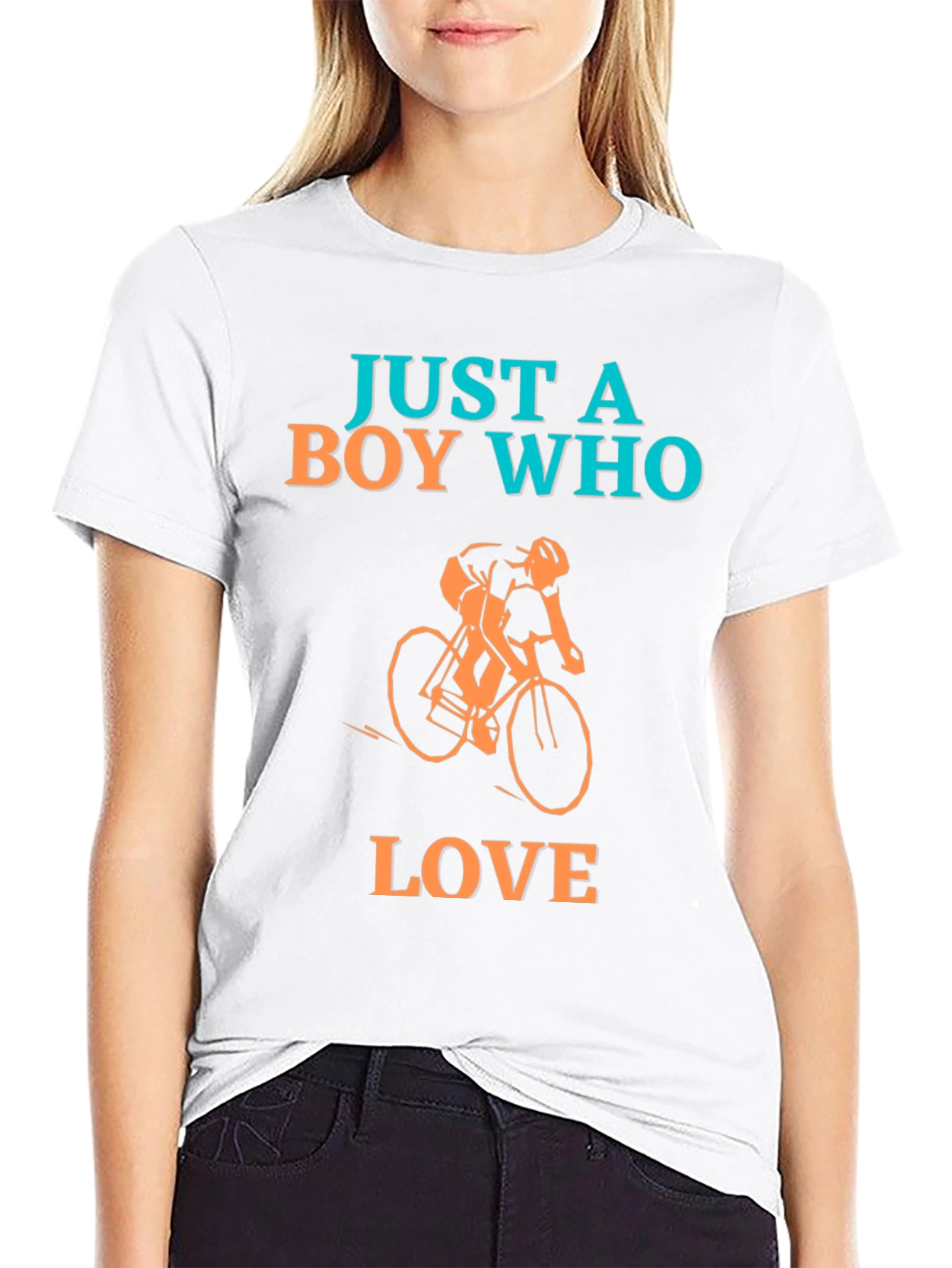 Boy Who Loves Cycling Graphic T-Shirt