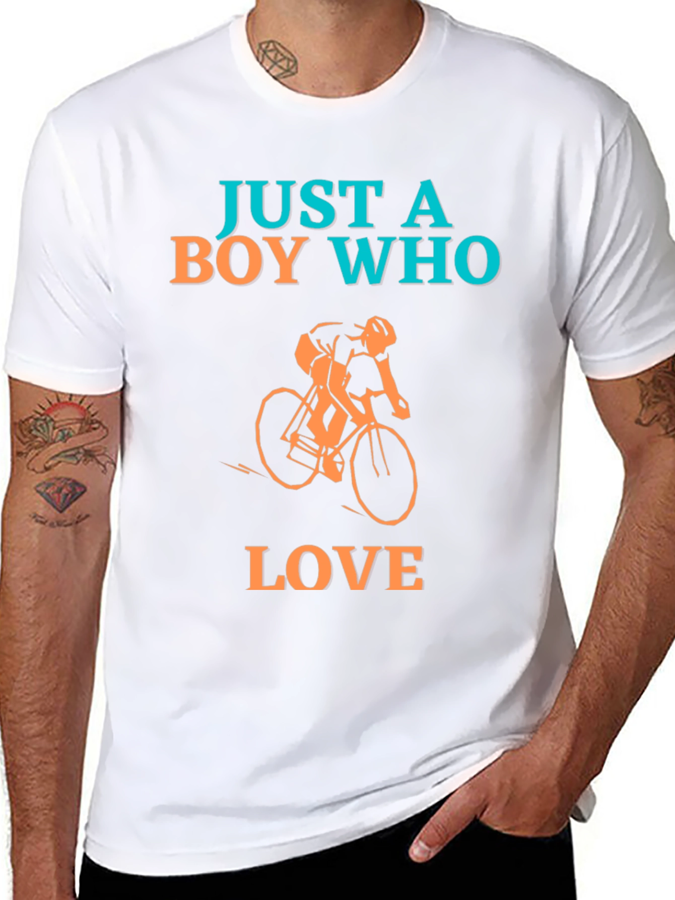 Boy Who Loves Cycling Graphic T-Shirt