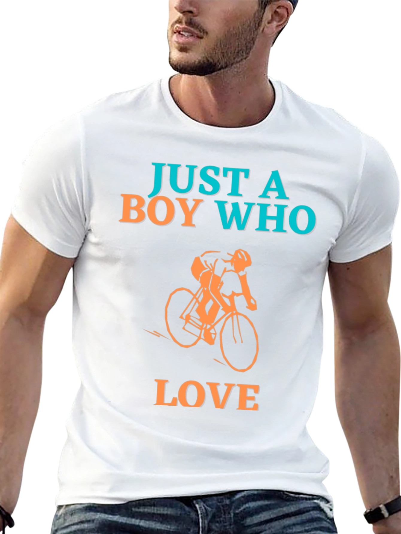Boy Who Loves Cycling Graphic T-Shirt